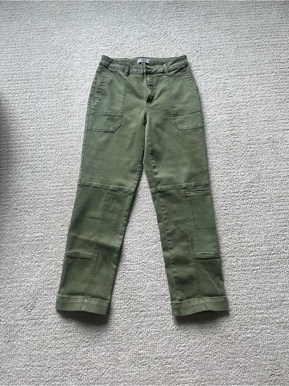 Kut from the Kloth Olive Utility Trousers- Elizabeth
